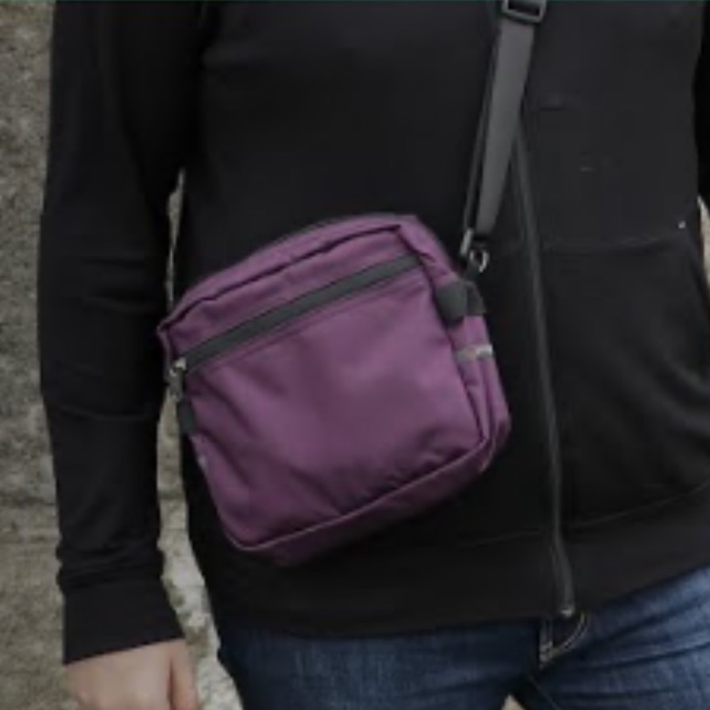 Purple Crossbody Shoulder Bag - Compact Everyday Carry